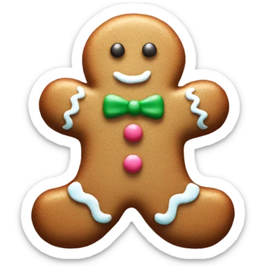 Pastel Christmas gingerbread cookie sticker