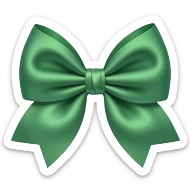 Coquette bow green sticker