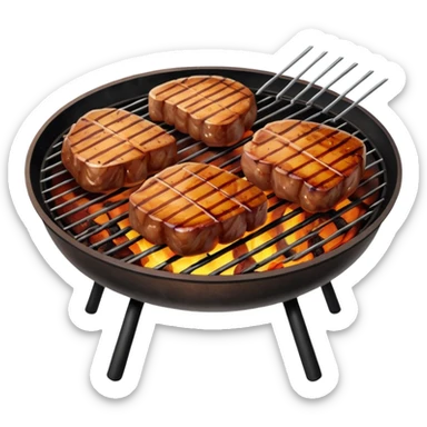 barbecue meat sticker