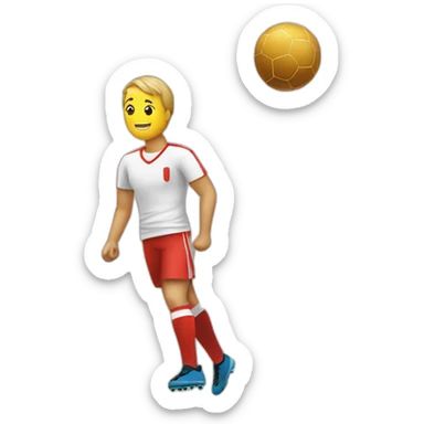 Chat qui a un ballon de foot sur une baleine sticker