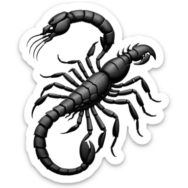Scorpion Tattoo on the neck. sticker