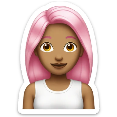 Women with pink and blonde split dyed hair sticker