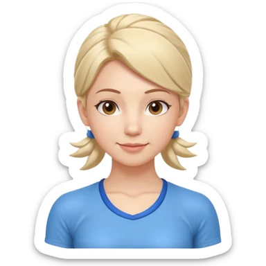 cute yoga coach portrait, head and shoulders only, calm face, soft smile, simple sporty outfit collar, 3D cartoon, mobile game icon style, clean background, no text, no watermark
 sticker