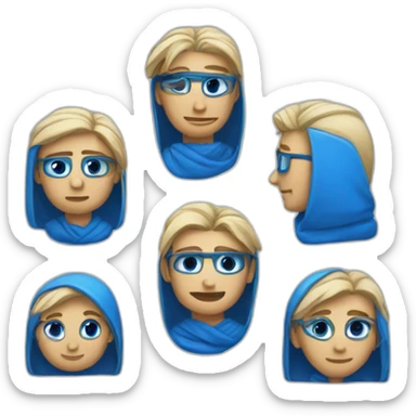 Tres círculos azules sticker