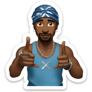 Tupac doing the west side  sticker