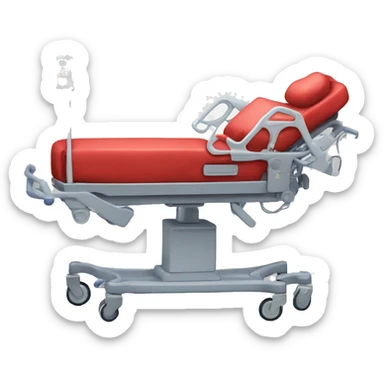 Red Crash cart in an intensive care unit  sticker