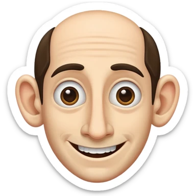 Create a Jewish with a big nose and has a big sneaky smile sticker