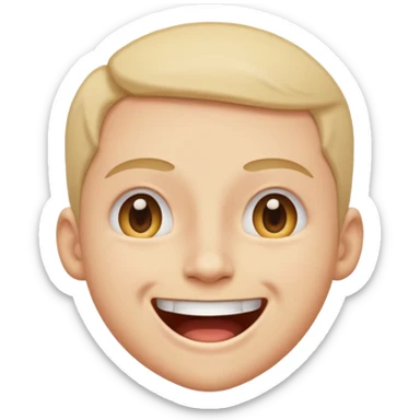 I want an overly excited face that says “I am so excited, I cannot contain. With eyes tightly squeezed closed together and a big grin emoji. Close their eyes  sticker