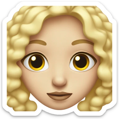 Blonde girl with long eyelashes closed eyes with eye pads under her eyes laying down sticker