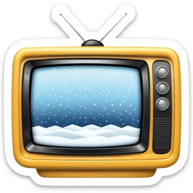 snowy TV screen in the Ring movie sticker