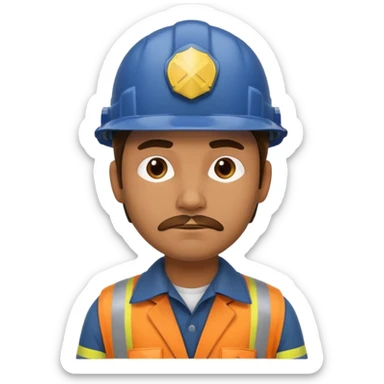 detective in a work helmet sticker