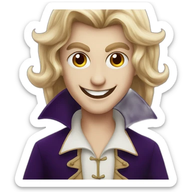 Vampire-sly-smile sticker