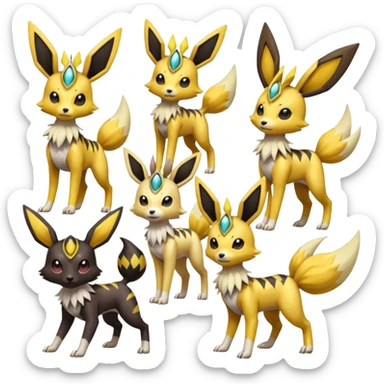 Meloetta-Renamon-Umbreon-Jolteon-Beedrill-Manectric-Palkia-Cresselia-fusion sticker