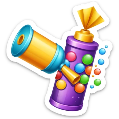 Corporate Gift icon and party popper as a retro sticker  sticker