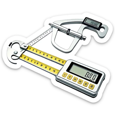 Skinfold caliper (plicometer)
Professional scale
Bioimpedance scale (BIA analyzer)
Stadiometer
Measuring tape
Anthropometric tape
Anthropometric calipers
Food scale
Body composition analyzer
Height rod
Flexible measuring ruler sticker