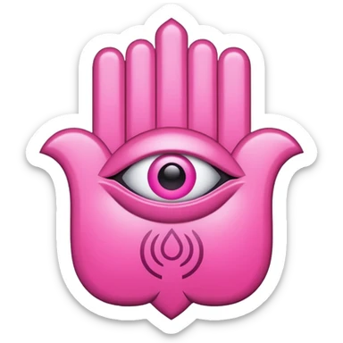 Pink hamsa, only pink color, not gold or anything sticker