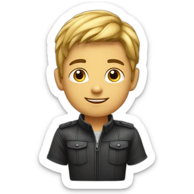 Young handsome boy sticker