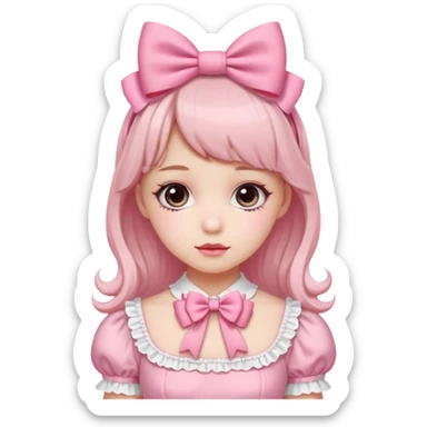 Fiyonklu ve pembe lolita g sticker