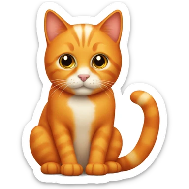 Orange cat with marmalade sticker