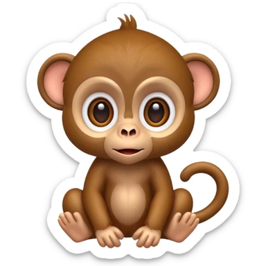 exotic monkey character, tropical vibe, cute expression, 3D cartoon, mobile game icon style, clean background, no text, no watermark
 sticker