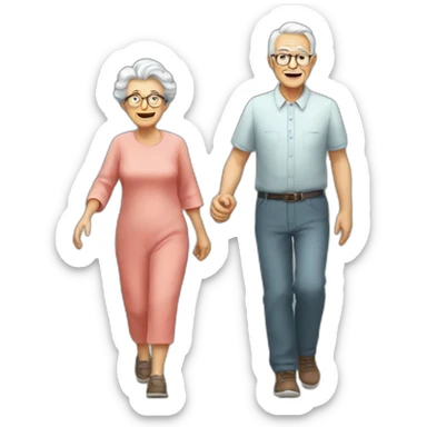 atheist-grandpa-and-grandma-going-for-walk-average-science-fan-what-the-heeee sticker