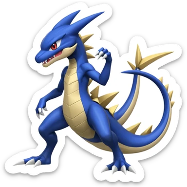 Inteleon-Samurott-Greninja-Garchomp-dusin-fusion (full body) sticker