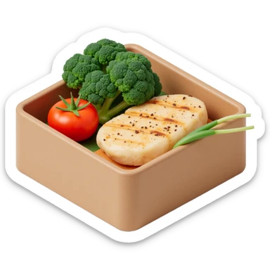 Meal broccoli chicken and tomato  sticker