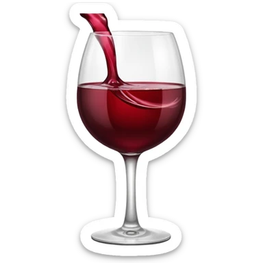 red wine elegant bow sticker