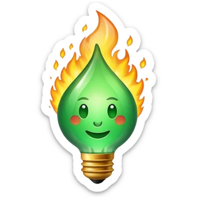 bombillo encendido que sugiere idea con una marca de check verde positivo sticker