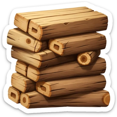 pile of wood emoji sticker