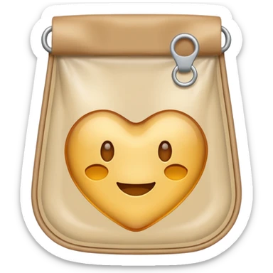 an ostomy bag in beige sticker