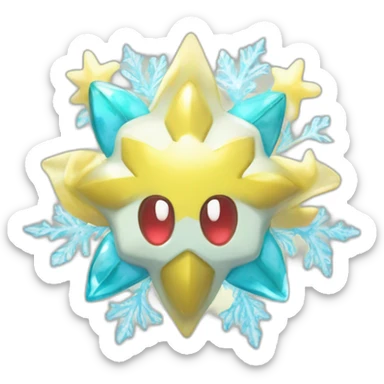 Pokemon Jirachi Badge Winter Slowflake GiftBox 2023 sticker