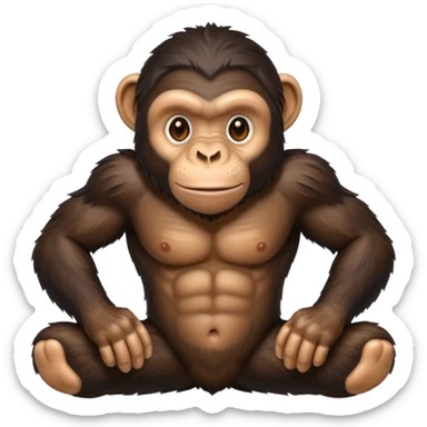 a full Chimpanzee sticker
