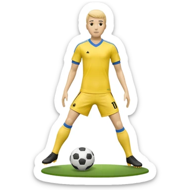 create an emoji of a yellow soccer free kick mannequin - it should just be a piece of soccer equipment sticker