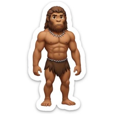 neanderthal standing up  sticker