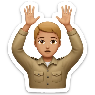 Not guilty hands up sticker