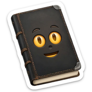 make me a black book with dust on it to show that it's old  sticker