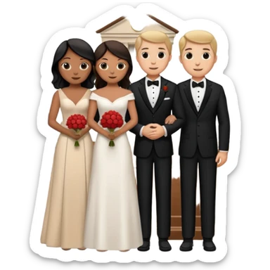 Courthouse wedding place. sticker