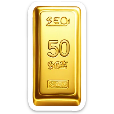 gold 50 sticker