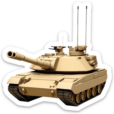 M1 Abrams Tank (sand colour) sticker