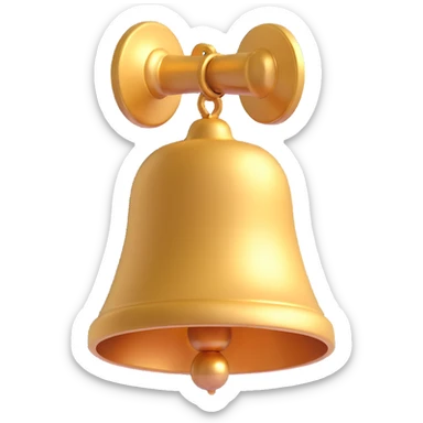 shiny gold bell sticker