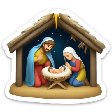 nativity scene Ukraine sticker