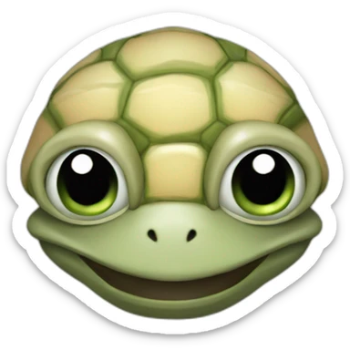 tortuga y palabra voy sticker