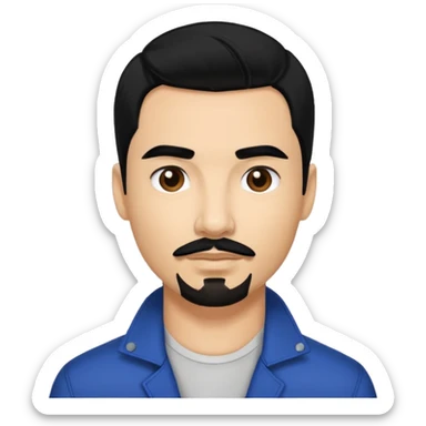 Kevin Richardson from Backstreet Boys with black hair sticker