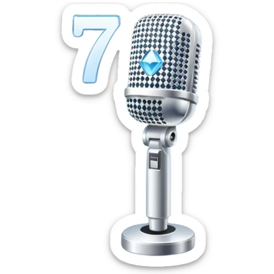 I want these emojis 💎🎤 in one frame with the number 17 I don't want a girl or boy in the pictures. sticker