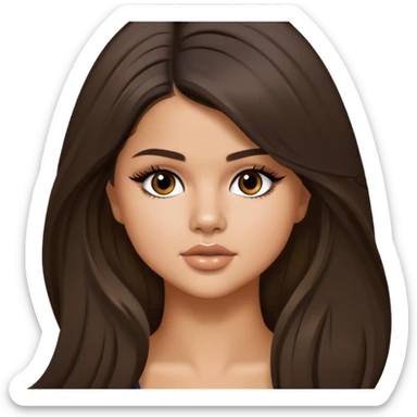 Selena Gomez long hair sticker