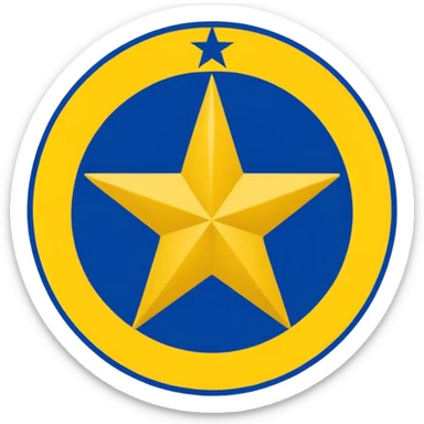 The real logo of the danish football club Brøndby IF and the way it really looks in real life sticker