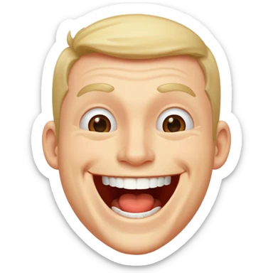 man laughing hardly sticker