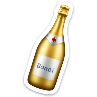 Champagne bottle with firework  sticker