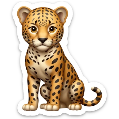 A high-resolution photo-realistic digital illustration of a young jaguar, chest upward A high-resolution, photo-realistic digital illustration of a majestic young jaguar sticker